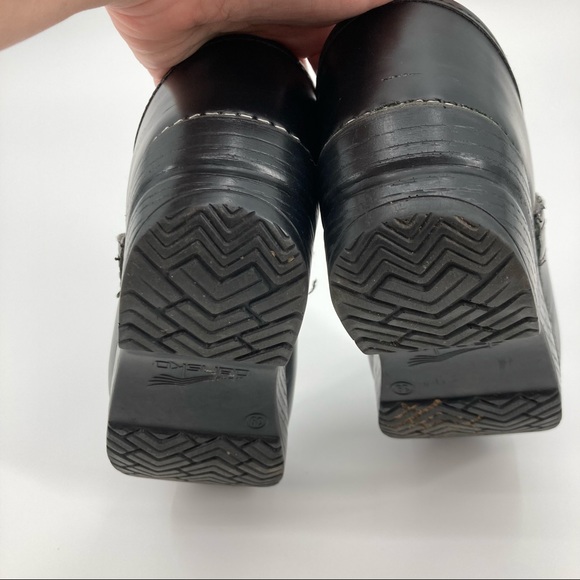 DANSKO Classic Comfort Black Leather Work Clog Shoes 39 - Picture 12 of 16